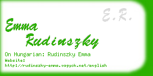 emma rudinszky business card